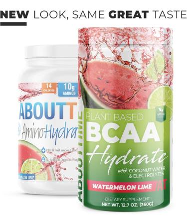 About Time Plant Based BCAA Hydrate - L-Glutamine & Electrolytes Watermelon Lime Non-GMO Gluten Free 20 Servings - International Shipping Available - Buy Online on GoSupps.com