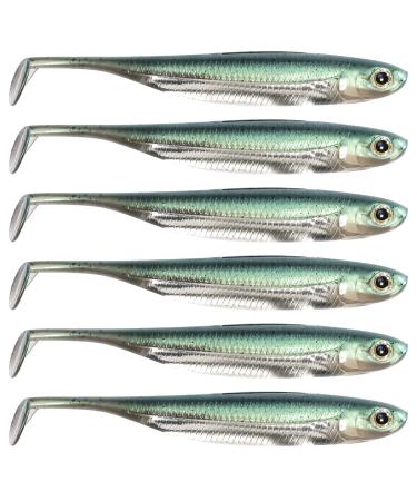 Dr.Fish Paddle Tail Swimbaits Soft Plastic Fishing Lures for Bass Fishing 2-3/4 to 4-3/4 Inches Swim Shad Bait Minnow Lures Drop Shot Fishing Lures Fluke Baits Watermelon 2-3/4"_6 Pack