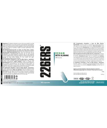 Buy 226ERS Vegan Beta-Alanine - Premium Vegan Dietary Supplement | 90 Capsules | Boost Athletic Performance & Recovery - Buy Online on GoSupps.com