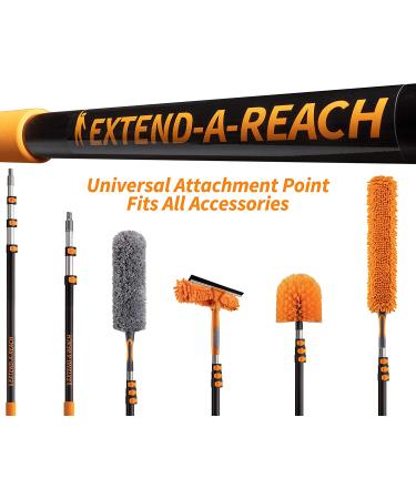 30ft High Reach Duster Kit with Extension Pole - Window Washer, Squeegee, Cobweb & Fan Blade Dusters - Telescopic Cleaning Set for High Ceilings - Buy Online on GoSupps.com