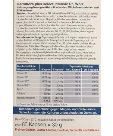 Dr. Wolz Darmflora Plus Select Intensive - 3 x 80 Capsules | International Shipping Available | Probiotics for Digestive Health - Buy Online on GoSupps.com