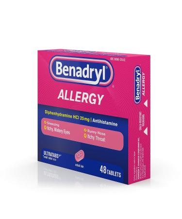 Benadryl Allergy Ultratab Tablets - 48ct - Fast Relief - 48 ea - Buy Online on GoSupps.com