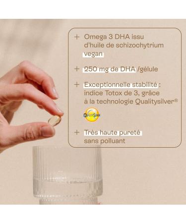 Omega 3 Dha Vegan Algae Oil 30 Capsules - For Pregnancy Baby Wellness Postpartum - 250mg per Capsule - Pure and Stable - Women's Supplement - Omega 3 Fatty Acid - Made in France Jolly Mama - Buy Online on GoSupps.com
