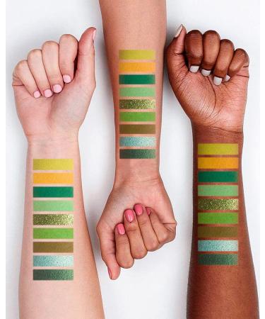 Green Eyeshadow Palette - 9 Matte and Shimmer Colors for Blendable High Pigmented Eye Makeup (#1 Green) - Buy Online on GoSupps.com