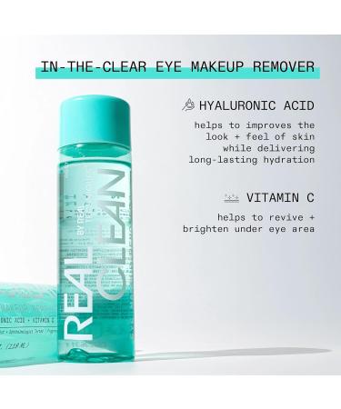 Real Techniques In-The-Clear Eye Makeup Remover - Gentle Vegan Cruelty-Free with Hyaluronic Acid & Vitamin C - 4 fl. oz - Buy Online on GoSupps.com