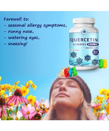 (3Pack) Quercetin Gummies - Quercetin with Bromelain Vitamin C + Zinc Vitamin D3 Chewable Quercetin 900mg Supplements - Quercetin for Kids and Adults (3) - Buy Online on GoSupps.com