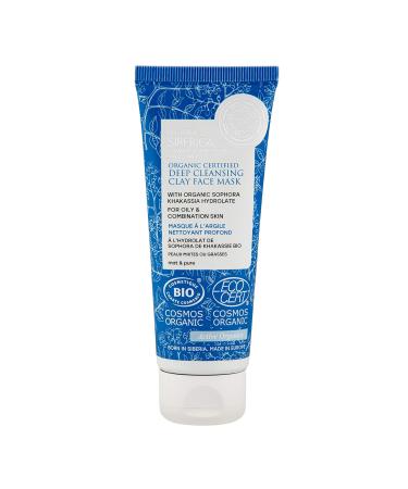 Natura Siberica Organic Deep Cleansing Clay Face Mask for Oily/Combination Skin | 75 ml - Certified Organic Skincare - Buy Online on GoSupps.com