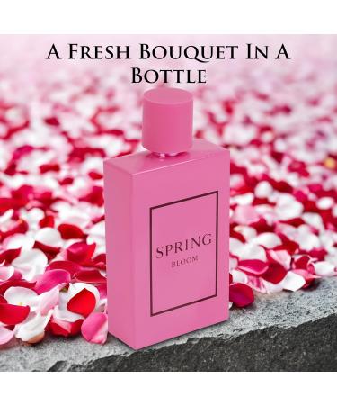 NovoGlow Spring Bloom for Women - Fresh & Slightly Grassy Jasmine Notes - Light Simple & has Natural Sweetness - Ideal for Who Wants to Smell Like Flowers - Elegant 3.4fl Oz Bottle with Grey Suede - Buy Online on GoSupps.com