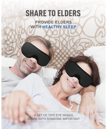 2 Pack MrsJeggy Upgraded 3D Contoured Blackout Eye Mask for Sleeping - Soft Eye Covers with Adjustable Strap for Travel, Nap, Insomnia - Men's Eye Sleeping Mask with Nose Wing - 100% Blackness - Buy Online on GoSupps.com