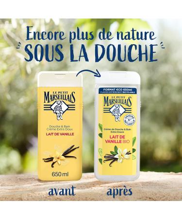The Little Marseillais | Extra Soft Shower Cream Organic Vanilla Milk Pack of 3 x 650 ml - Buy Online on GoSupps.com