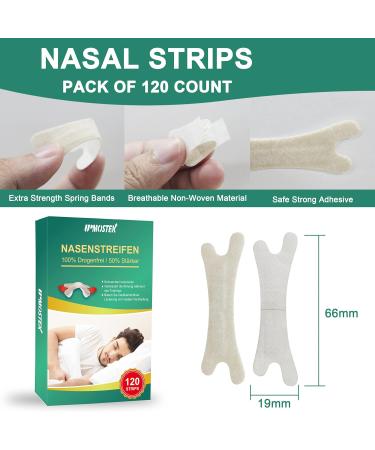Breathe Nose Plaster - Extra Strong Anti-Snoring Strips for Blocked Nose Relief | 120 Pack - Perfect for Allergies Sports & Sleep - Buy Online on GoSupps.com