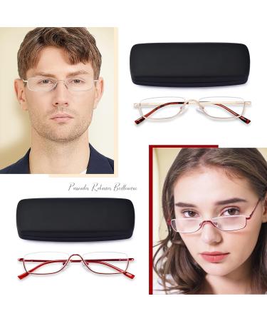 Shop EYEGUARD Half Frame Reading Glasses | Lightweight Metal 2.0 Diopters for Men & Women - International Shipping Available - Buy Online on GoSupps.com