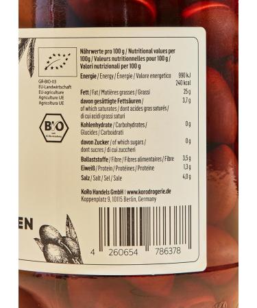 KoRo - Organic Kalamata Olives with pit 6 x 400 g - unique aroma - natural olives in brine - from Greece - Buy Online on GoSupps.com