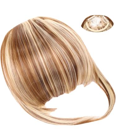 Fake Bangs Clip in Fringe High Temperature Fiber Clip in Bangs with Temple Hair Breathable Natural Look Fake Flat Bangs Front Face Fake Fringe for Women Girl (A) style1 - Buy Online on GoSupps.com