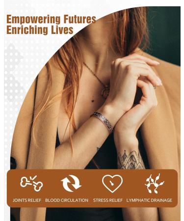 JECANORI Magnetic Copper Bracelets - Adjustable Solid Copper Bangles with Ultra-Low Magnets & Jewelry Gift Box (Ros Copper) - Buy Online on GoSupps.com