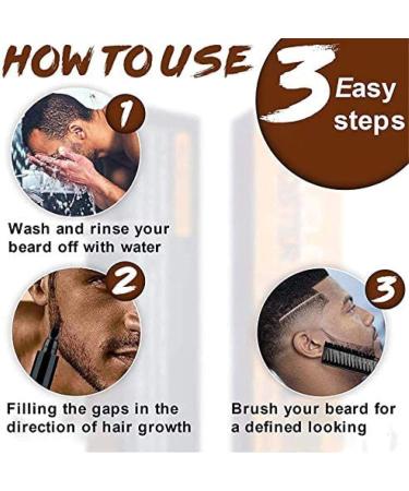 Zghybd Beard Filling Pen Kit - Waterproof Beard Filler Pencil Eyebrow Tool & Salon Hair Engraving for Men | Perfect Grooming Solution - Buy Online on GoSupps.com