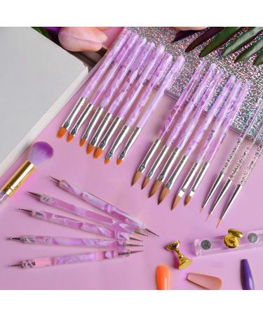 Kalolary 22pcs UV Gel Nail Art Brush Set - Nail Painting Tools for DIY Nail Art Designs - Buy Online on GoSupps.com