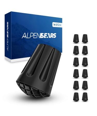 Alps Bear's hiking sticks 14 pieces Professional hiking stick attachment set for all common hiking sticks & Nordic -Walking sticks - rubber buffer pads for trekking sticks - asphalt - gravel & mountains - Buy Online on GoSupps.com