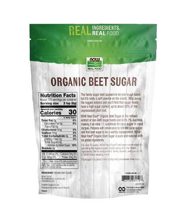 Now Foods Organic Beet Sugar 3 lbs | Natural Sweetener for Healthy Cooking - Buy Online on GoSupps.com