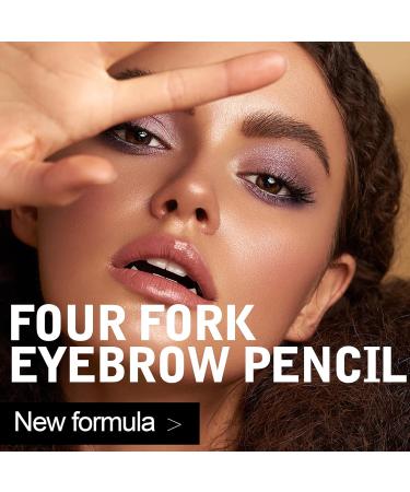 Anglicolor Eyebrow Pencil Liquid Eyebrow Pen with Micro-Fork Tip Long Lasting and Waterproof Microblading Eyebrow Pen Smudgeproof Brow Pen for Easy Natural Eyebrow Creation (05 Black) - Buy Online on GoSupps.com