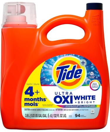Tide Plus Ultra OXI White and Bright Liquid Laundry Detergent Advanced Stain Removal and Whitening Power 3.9 L 94 Loads 3.9 l (Pack of 1) - Buy Online on GoSupps.com