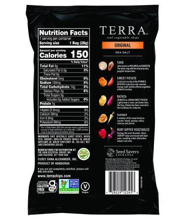 Terra Vegetable Chips with Sea Salt - 1 oz (Pack of 24) | Original Flavor - Buy Online on GoSupps.com