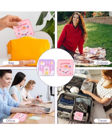 Simarro Tampon Storage Bag - 2 Piece Mini Period Pouch with Zipper for Women & Teens - Portable Pink & Purple Tampon Case - Buy Online on GoSupps.com