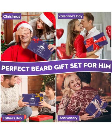 Complete Beard Grooming & Growth Kit for Men - Beard Oil, Wash, Balm, Comb, Brush, Scissors, Shaper, Storage Bag - Father's Day Gift - Buy Online on GoSupps.com
