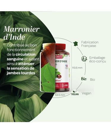 SUPERDIET - Organic horse chestnut - Circulation - Phytotherapy - Made in France - 120 capsules - Buy Online on GoSupps.com