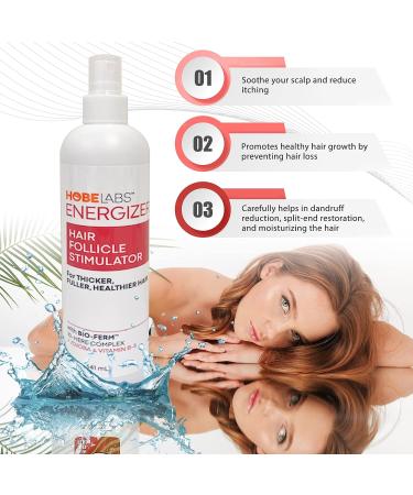 Hobe Labs Energizer Hair Follicle Stimulator with Jojoba and Vitamin B-5 - 12 oz for Thicker Fuller Hair - Buy Online on GoSupps.com
