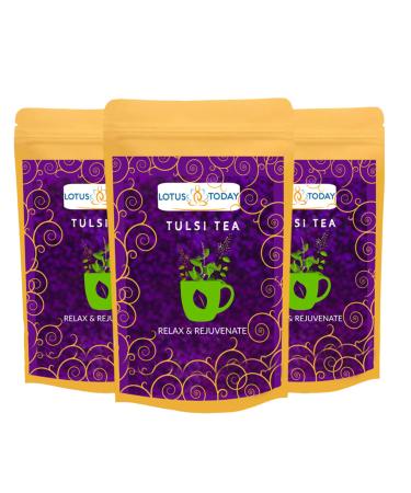 lotustoday Lotustoday Tulsi Herb Tea Bags Detoxifying Tea 21 Tea Bags Sacral Basil 3 Pack