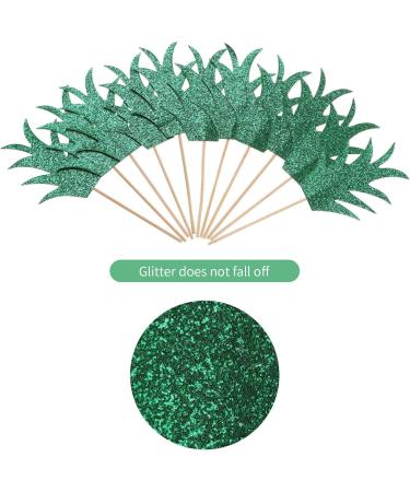 HomeSoGood 48PCS Pineapple Cupcake Toppers Pineapple Donut Theme Tropical Green Cake Decorations - Buy Online on GoSupps.com