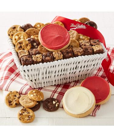 Mrs. Fields Sweet Sampler Basket: Nibblers, Brownie Bars, and Frosted Cookies - Buy Online on GoSupps.com