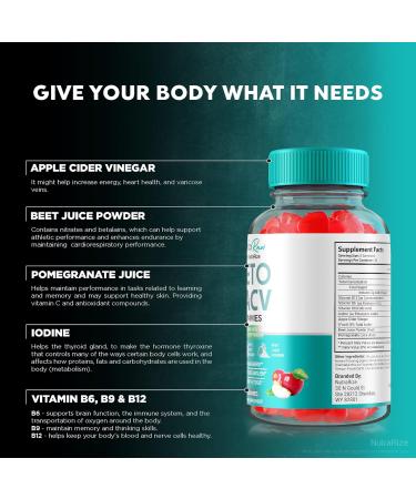 Keto Raw ACV Gummies - All Natural Apple Cider Vinegar Supplement | Advanced Formula for Keto Diet | 60 Gummies | Official Reviews - Buy Online on GoSupps.com