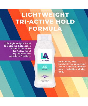 LA Looks Styling Hair Gel 20 Oz - Absolute Fixation for Wet Look Hair - Long-Lasting Hold, Resistance, and Durability - Buy Online on GoSupps.com