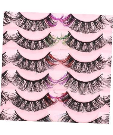 POPETPOP 14 Pairs false lashes fake eyelashes colored eyelashes false eyelashes cluster lashes lash clusters faux eyelashes cosmetic lashes individual lashes cross Imitation extend - Buy Online on GoSupps.com