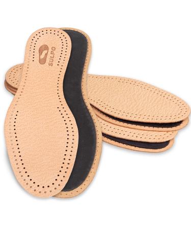 Sulpo 3 pair of real leather inshole premium leather activated carbon inserts odor absorber anti - sweat insoles breathable pecari leather 39