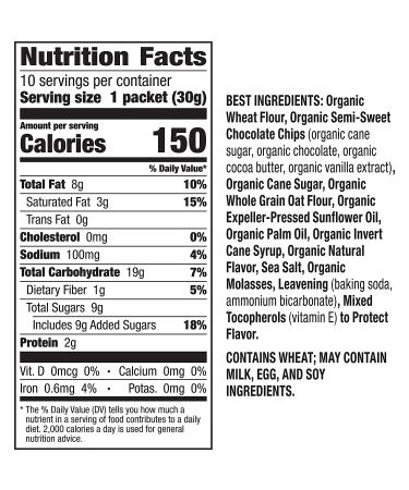 Annie's Organic Chocolate Chip Cookie Bites - 10 Packets, 10.5 oz - Buy Online on GoSupps.com