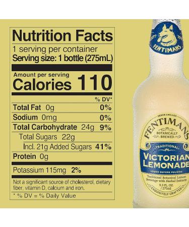 Fentimans Victorian Lemonade 275ml - Botanically Brewed Sparkling Lemonade with Natural Ingredients - Case of 12 - Buy Online on GoSupps.com