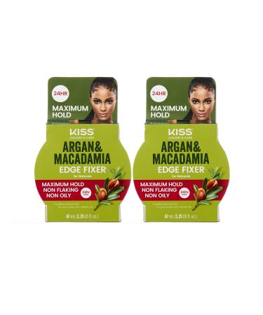 Kiss Colors & Care Argan & Macadamia Edge Fixer Maximum Hold KAME067 (2 PACK)