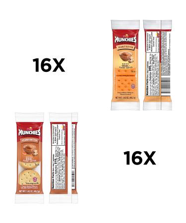 Munchies Sandwich Crackers Peanut Butter Variety Pack - 4 Count - Buy Online on GoSupps.com