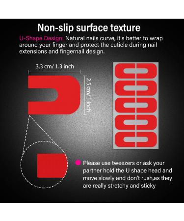 200pc Nail Polish Protector Spill-proof Peel off Nail Stickers - Disposable U-Shape Tape for Nail Painting, Gradients & Stamping - Buy Online on GoSupps.com