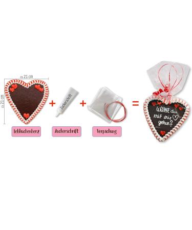 Gingerbread Heart DIY Kit - Handmade Valentine's Day Gift | Perfect for Lovers & Friends | Gingerbread World L5 Red - Buy Online on GoSupps.com