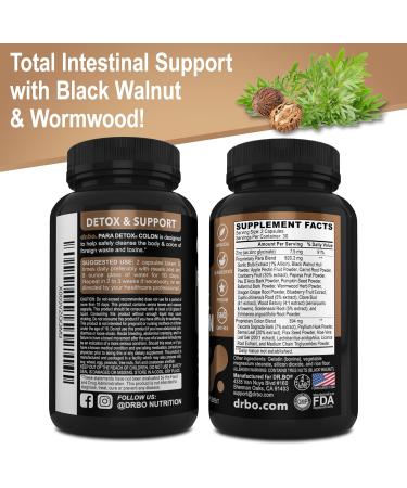 Colon Cleanse Pills - Natural Detox Supplement for Stomach Health | Herbal Wormwood Black Walnut & Clove - Intestinal Cleanser for Men Women & Kids - Buy Online on GoSupps.com