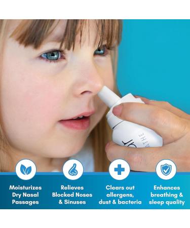 Otomar Kids Daily Rinse Saline Nasal Spray - Drug Free Baby Nose Cleaner for Stuffy Nose Relief - 4.2 oz (Pack of 2) - Buy Online on GoSupps.com