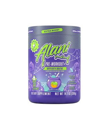 Alani Nu Pre Workout+ Powder Witches Brew Extra Boost Sugar Free 300mg Caffeine L-Theanine Beta-Alanine L-Citrulline 30 Servings Witches Brew 13.8 Ounce (Pack of 1)