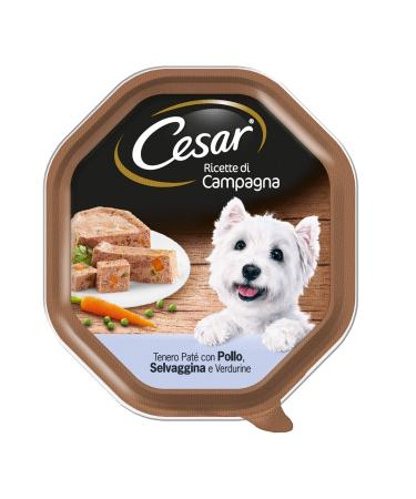 Cesar Selection of the Vegetable Garden Dog Food with Game Chicken and Vegetables 150 g 14 Trays