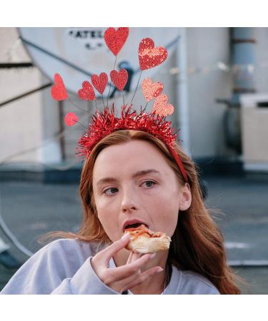 Beaupretty Glitter Heart Headband - Red Lametta Hair Band for Valentine's Day Weddings & Photo Props - Buy Online on GoSupps.com