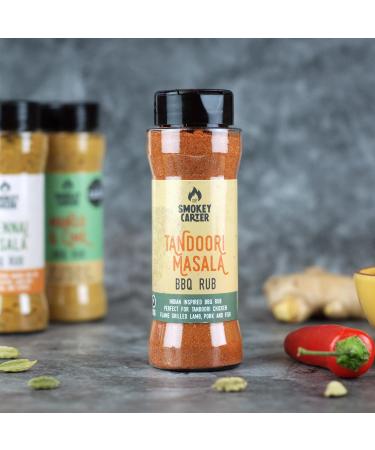 Tandoori Masala BBQ Rub Shaker | The Smokey Carter | Indian Inspired Tandoori Seasoning | Ideal for Curries lamb chops tandoori chicken kebabs & more - Buy Online on GoSupps.com
