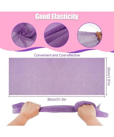African Exfoliating Net Sponge Set for Shower Body Scrubbing - 4PCS (Black, Blue, Purple, Pink) - Buy Online on GoSupps.com